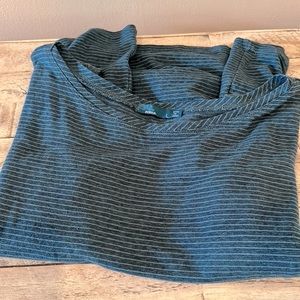 prAna Blue Green Striped T-shirt Dress - Size Large